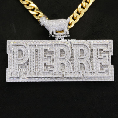 Custom Pierre Name Moissanite Diamonds Iced Out Hip Hop Pendants First