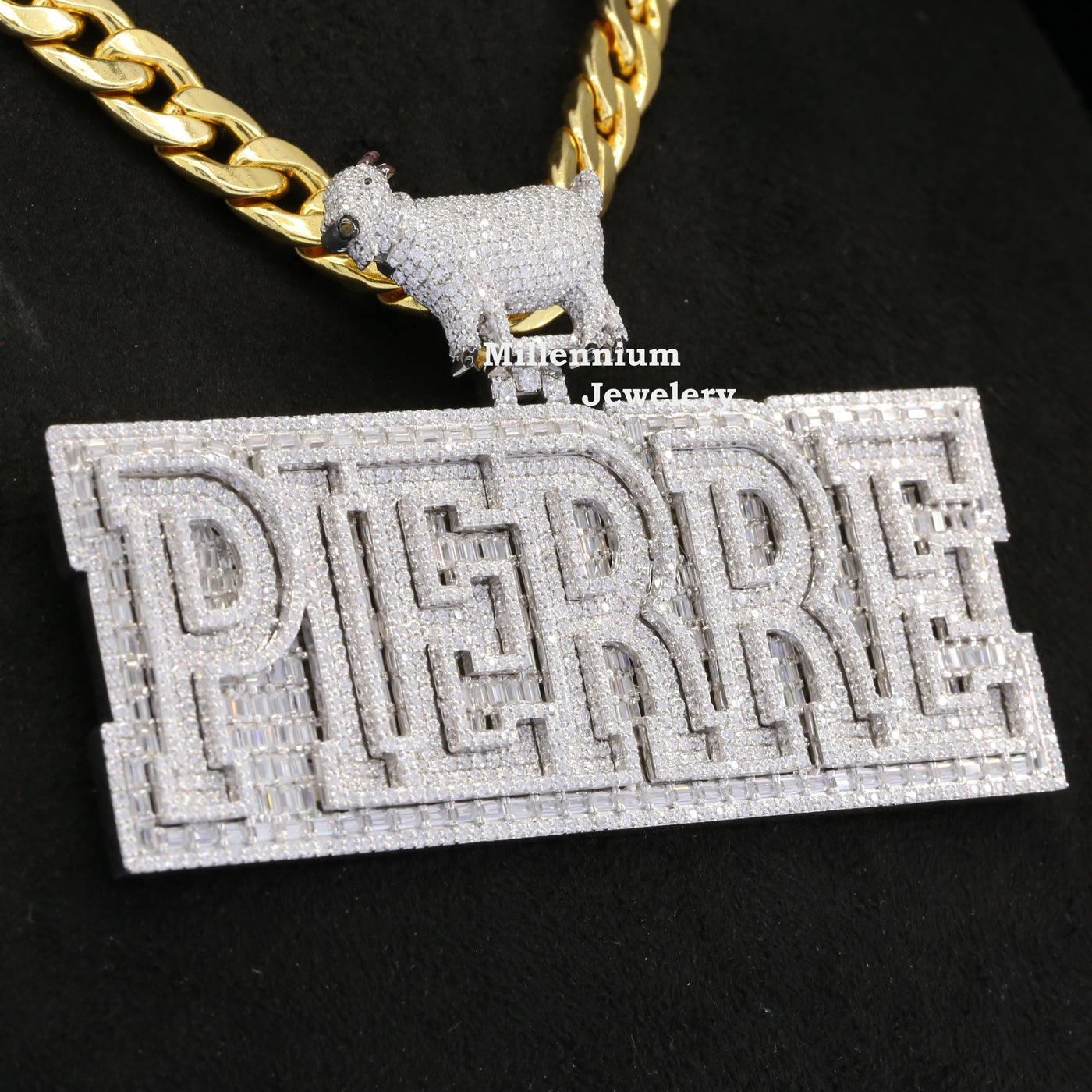 Custom Pierre Name Moissanite Diamonds Iced Out Hip Hop Pendants Forth