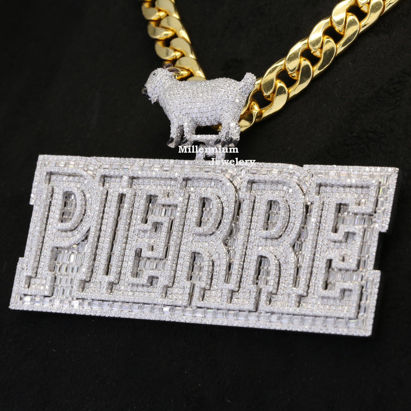 Custom Pierre Name Moissanite Diamonds Iced Out Hip Hop Pendants Second