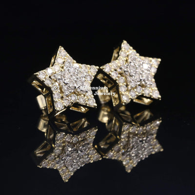 Star Shape Fully Iced Out Moissanite Diamond Earring Second