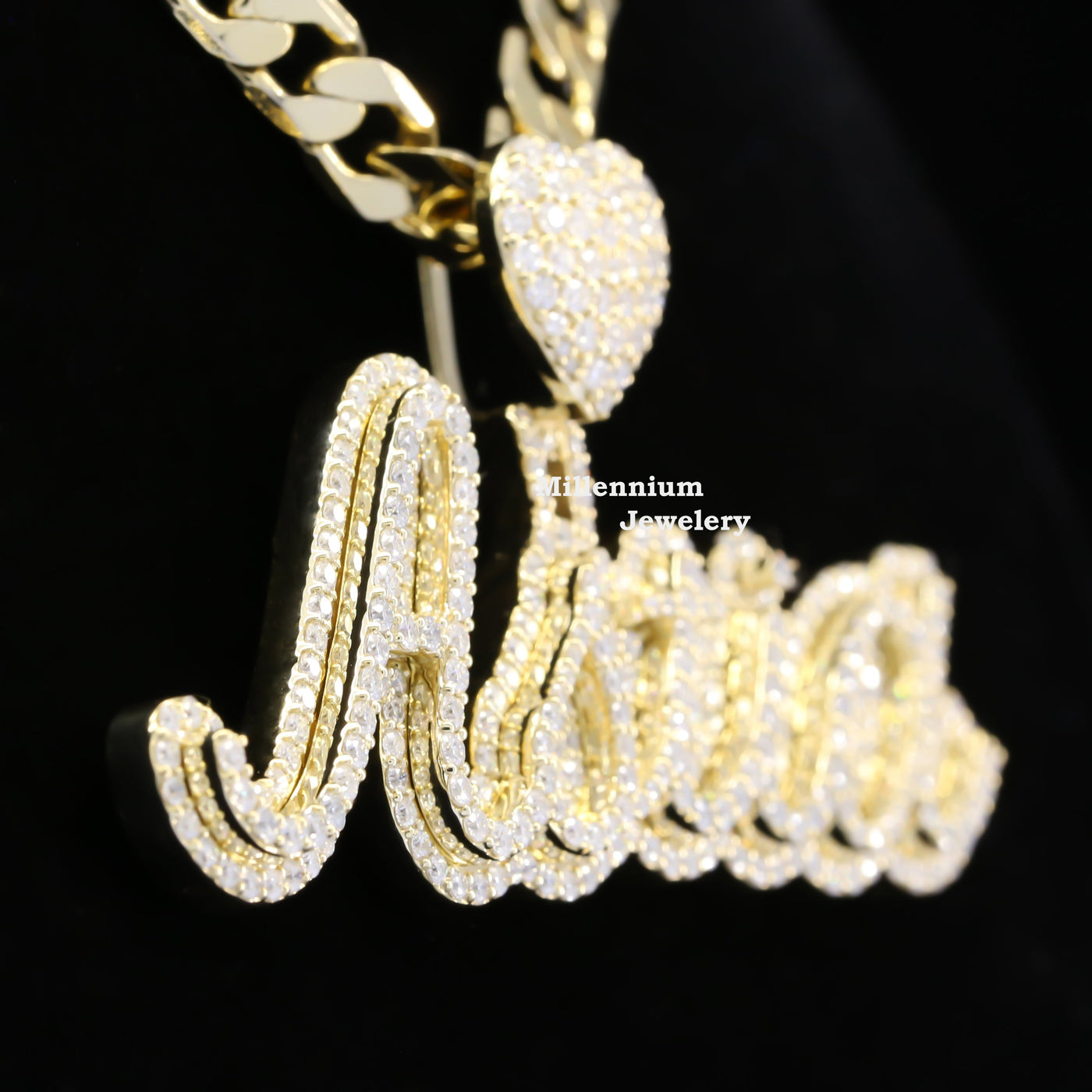 ASTIA Name Moissanite Diamond Iced Out Hip Hop Style Pendant Rapper Sixth