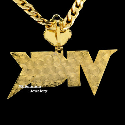 Custom Amazing Iced Out Moissanite Diamond Hip Hop Vick Name Pendant Forth