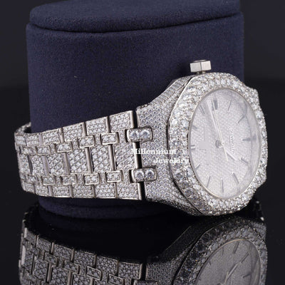 Awesome Iced Out Automatic Moissanite Diamond Wrist Watch Second