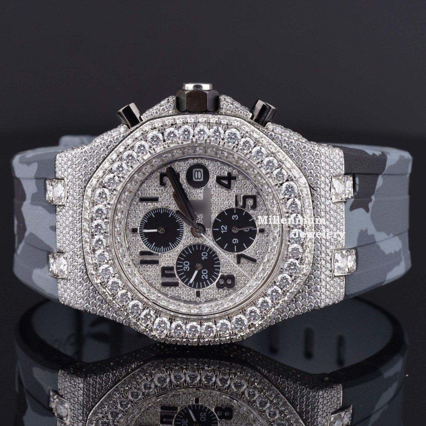 Automatic Moissanite Diamond Watch With Sapphire Crystal Glass First