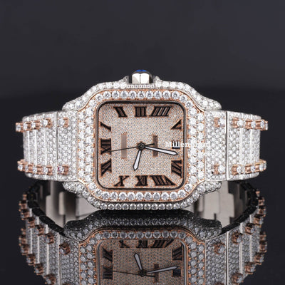 Unique Moissanite Diamond Iced Out And Fully Automatic Watch First