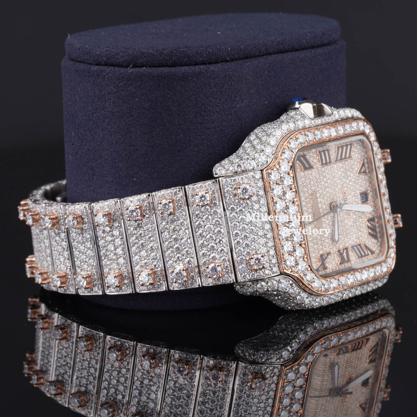 Unique Moissanite Diamond Iced Out And Fully Automatic Watch Second