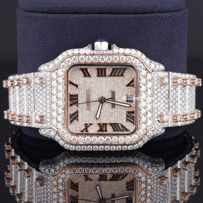 Unique Moissanite Diamond Iced Out And Fully Automatic Watch Fifth