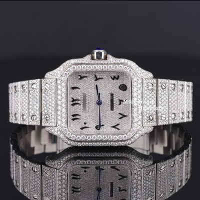 Moissanite Diamond Iced Out Automatic Arabian Style Watch First