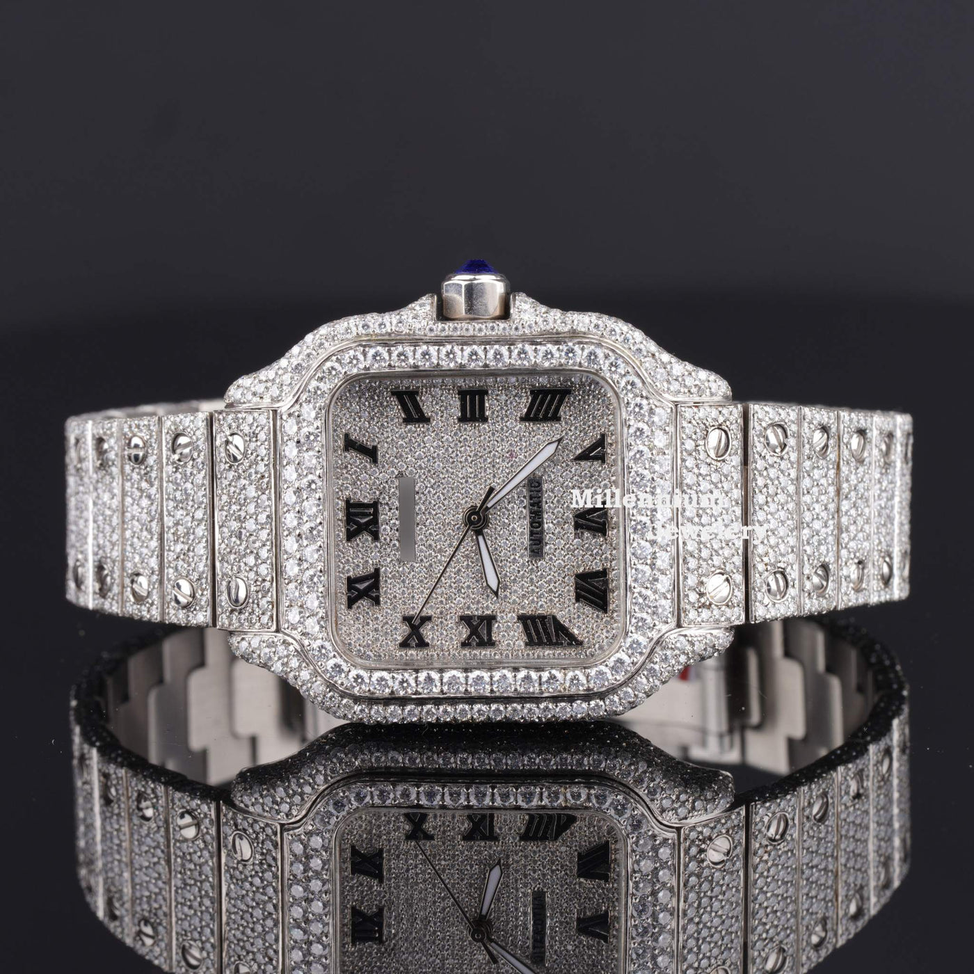 Casual Fully Iced Out Automatic Moissanite Watch For Men First