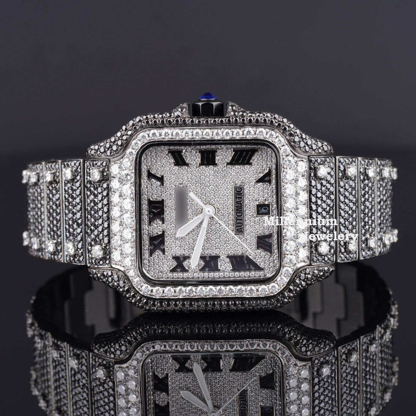 Optimus Moissanite Black Diamond Iced Out Automatic Watch First