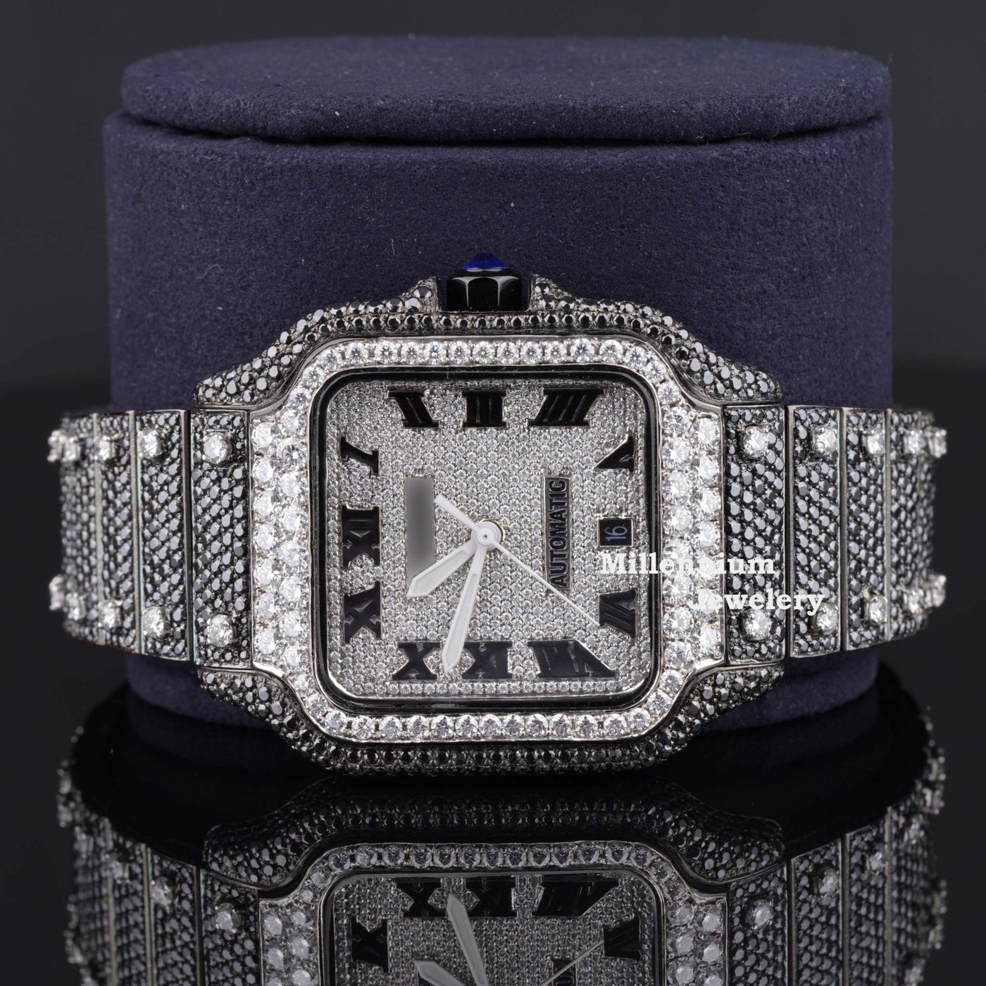 Optimus Moissanite Black Diamond Iced Out Automatic Watch Fifth