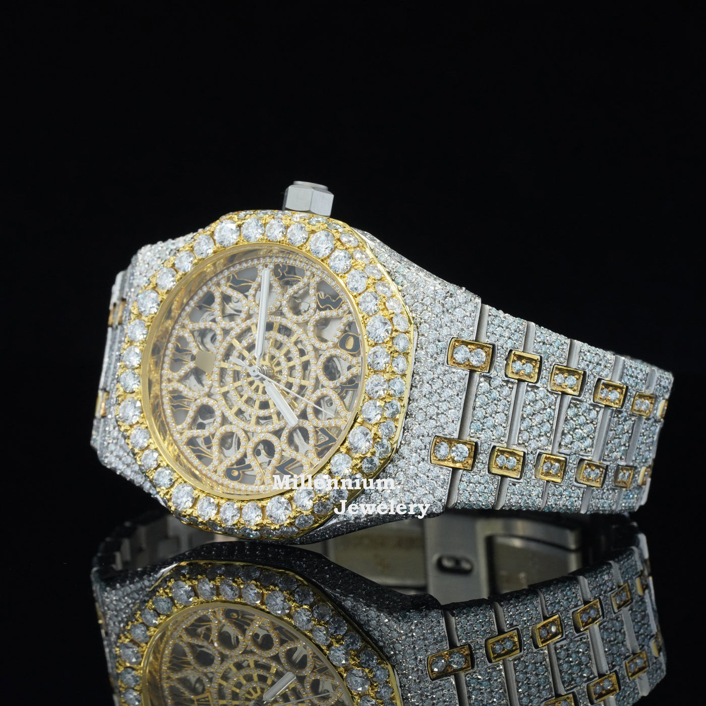 Unique Fully Iced Out Automatic Antique Limited Edition Watch Fourth