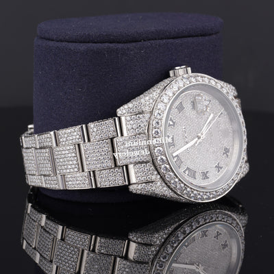 Professional Style Moissanite Diamond Iced Out Automatic Watch Second