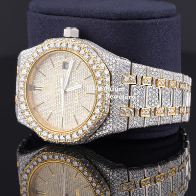 Round Dial Automatic Date Window Moissanite Diamond Watch Third