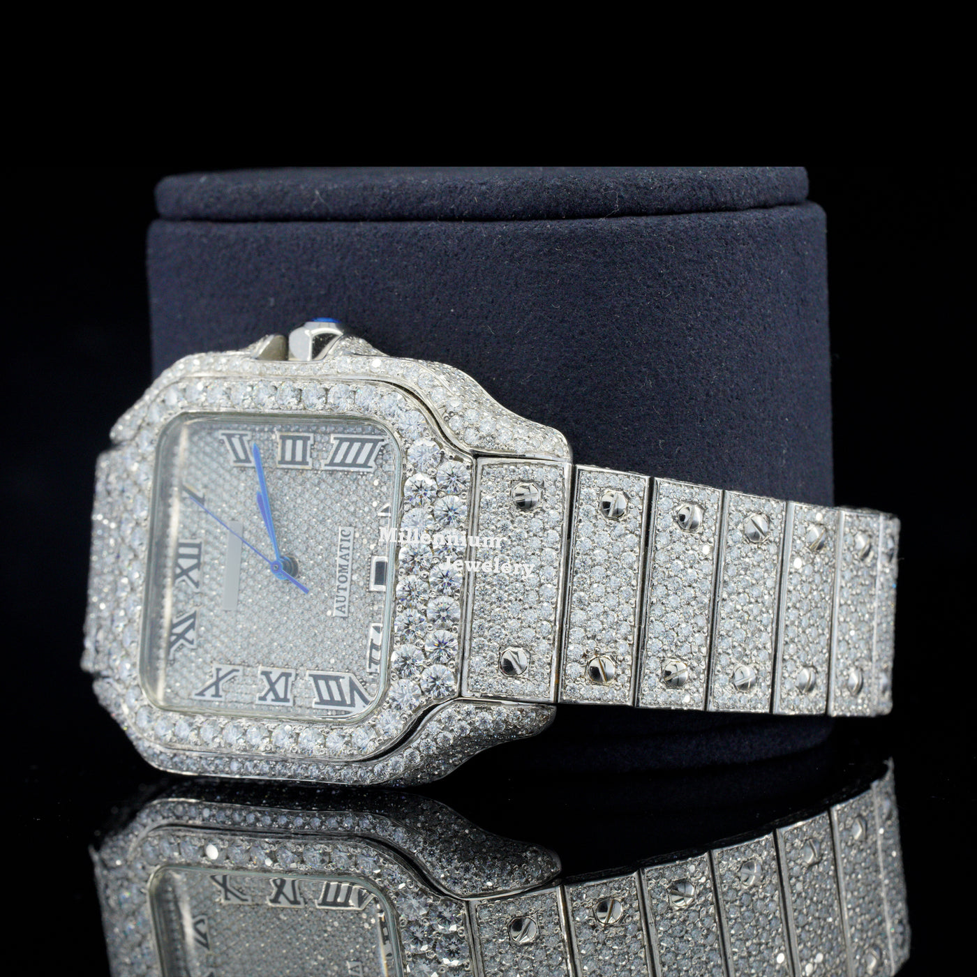 Iced Out And Automatic Business Style Moissanite Diamond Watch Third