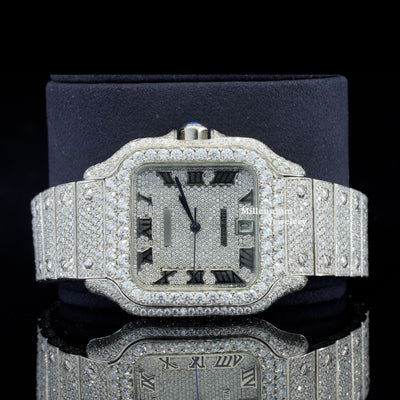 Iced Out And Automatic Business Style Moissanite Diamond Watch Fifth