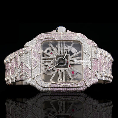 Stylish Double Color Moissanite Diamond Iced Out Watch First