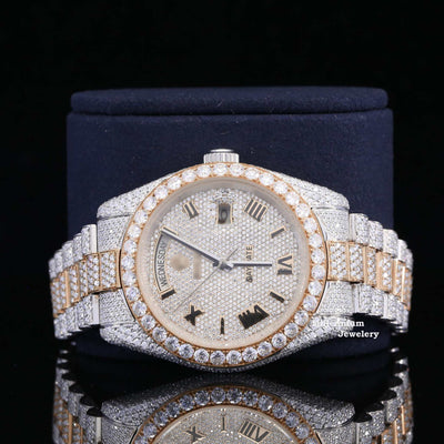 Stylish Full Body Diamond Iced Out Moissanite Watch Luxurious For Men Fifth