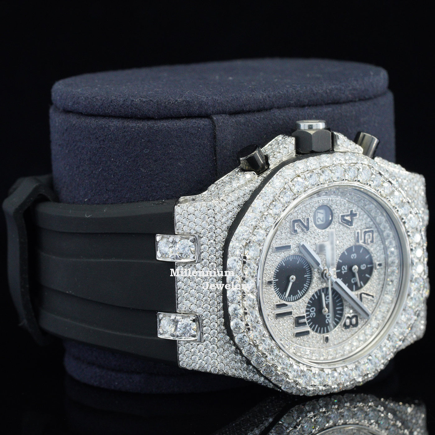 Luxury Moissanite Iced Out Chronograph Automatic Watch Second