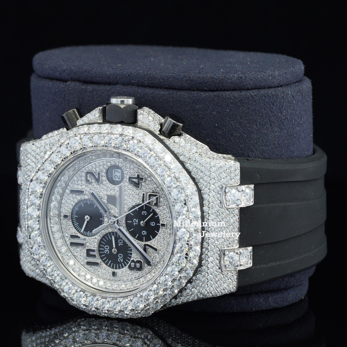 Luxury Moissanite Iced Out Chronograph Automatic Watch Third