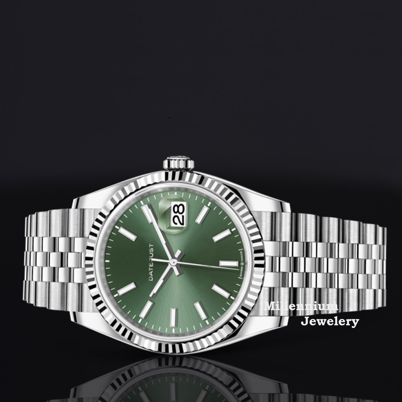 Green Dial Fully Automatic Sophisticatedly Branded Watch First