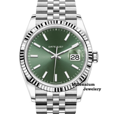 Green Dial Fully Automatic Sophisticatedly Branded Watch Second