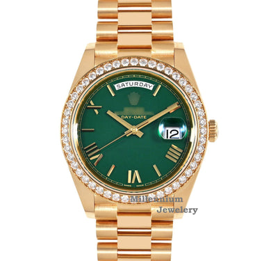 Graceful Green Dial Automatic Moissanite Diamond Watch First