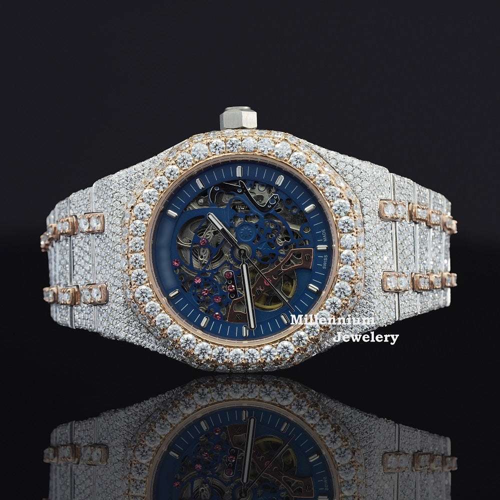 Fashionable Moissanite Watch Diamond Iced Out Automatic Movement First