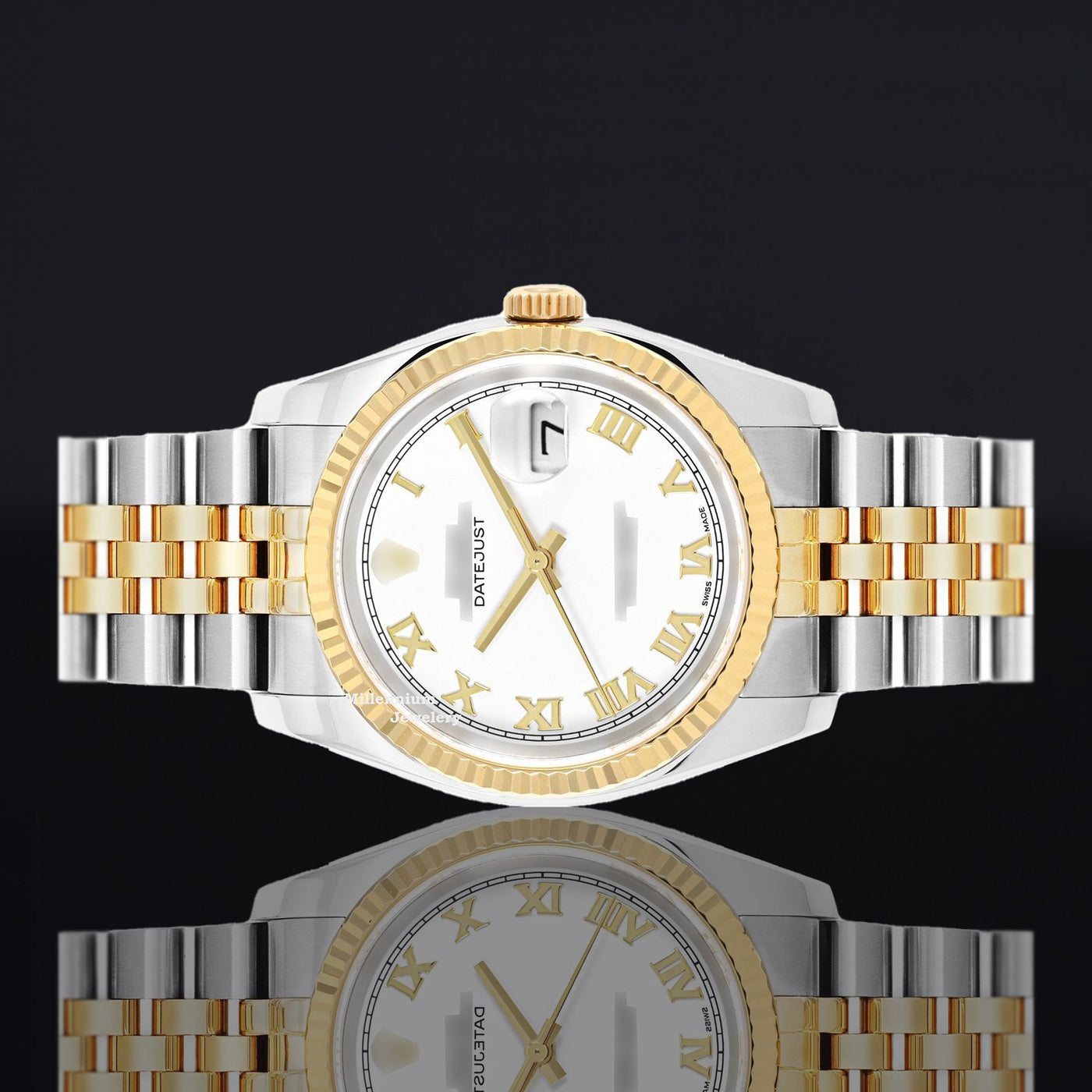 Stylish Two Tone Jubilee Bracelet Automatic Plain Watch First