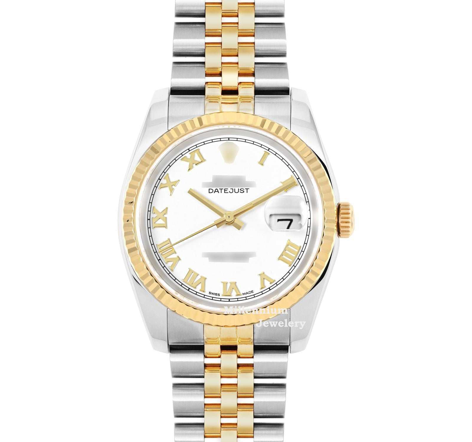 Stylish Two Tone Jubilee Automatic Plain Watch Second