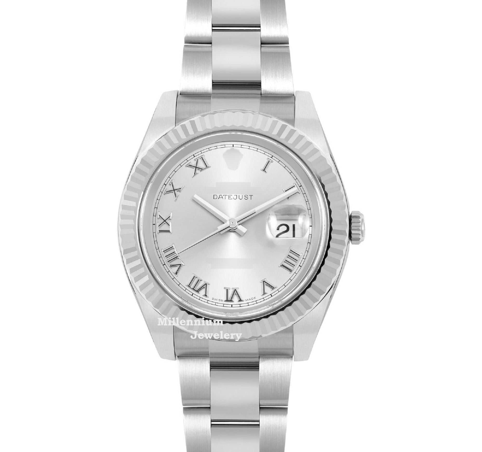 Stylist Plain Watch Oyster Bracelet Automatic For Men Second