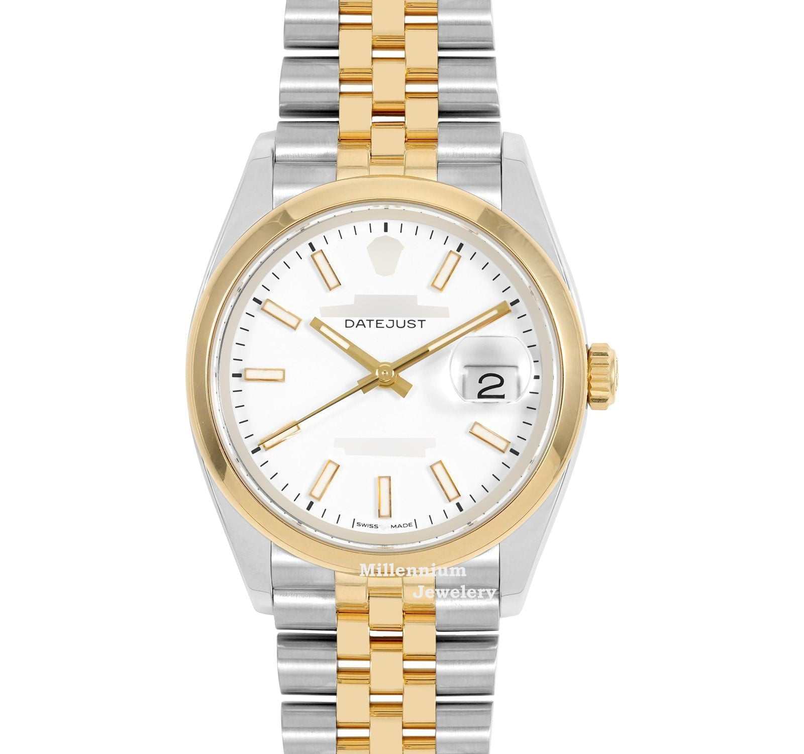 Elegant Plain Watch Jubilee Bracelet Automatic For Men Second