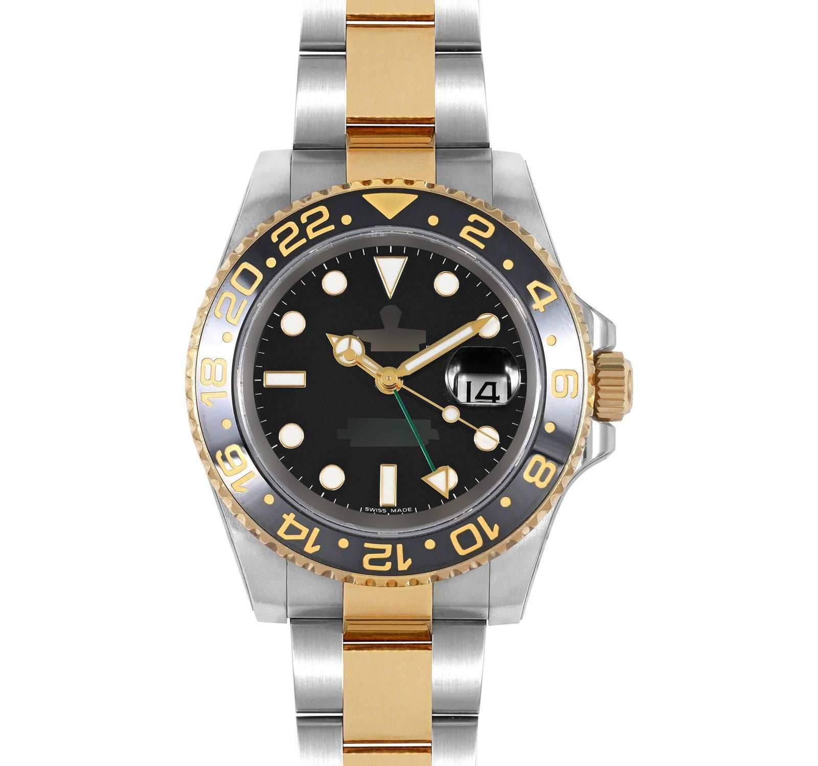 Classic Black Dial Fully Automatic Rotatable Bezel Luxurious Watch Second