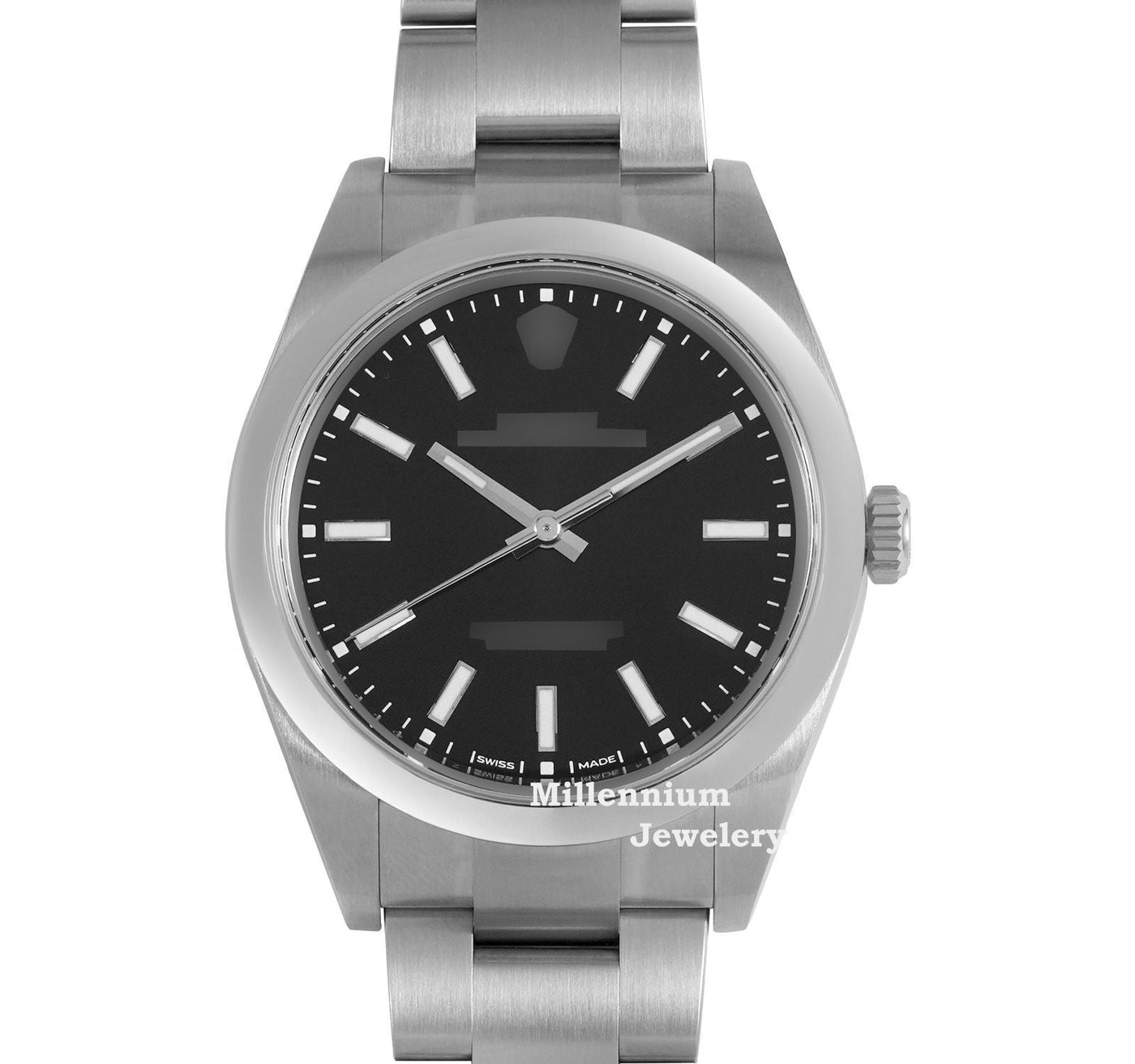 Business Style Watch With Date Oyster Bracelet Plain Watch Second