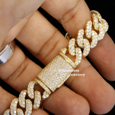 Bulky Round Cut Moissanite Diamond Hip Hop Bracelets Third