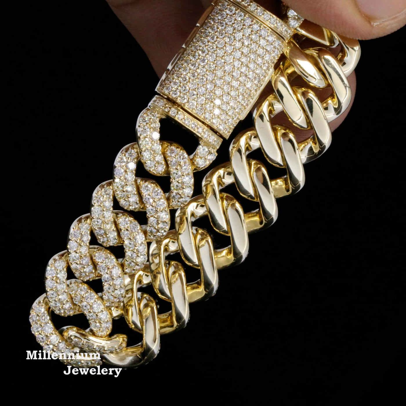 Bulky Round Cut Moissanite Diamond Hip Hop Bracelets Fifth