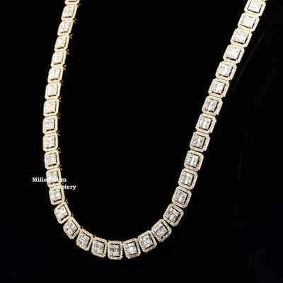 Hip Hop Style Moissanite Diamond Iced With Chain Heavy