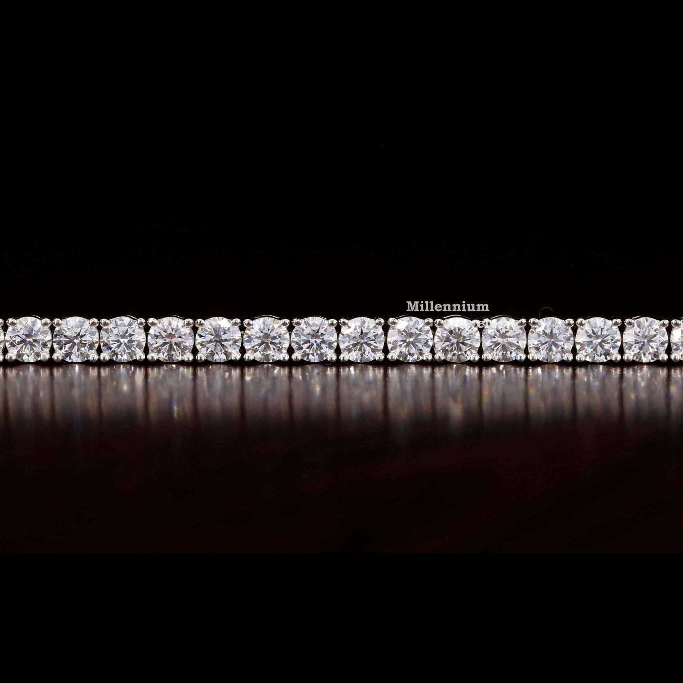 Round VVS Moissanite Mens Tennis Bracelet