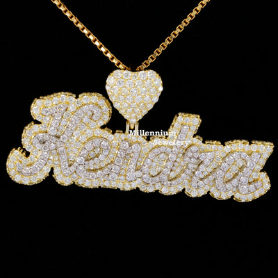 Custom Kendra Name Moissanite Diamond Totally Stylish Hip Hop Pendant Third