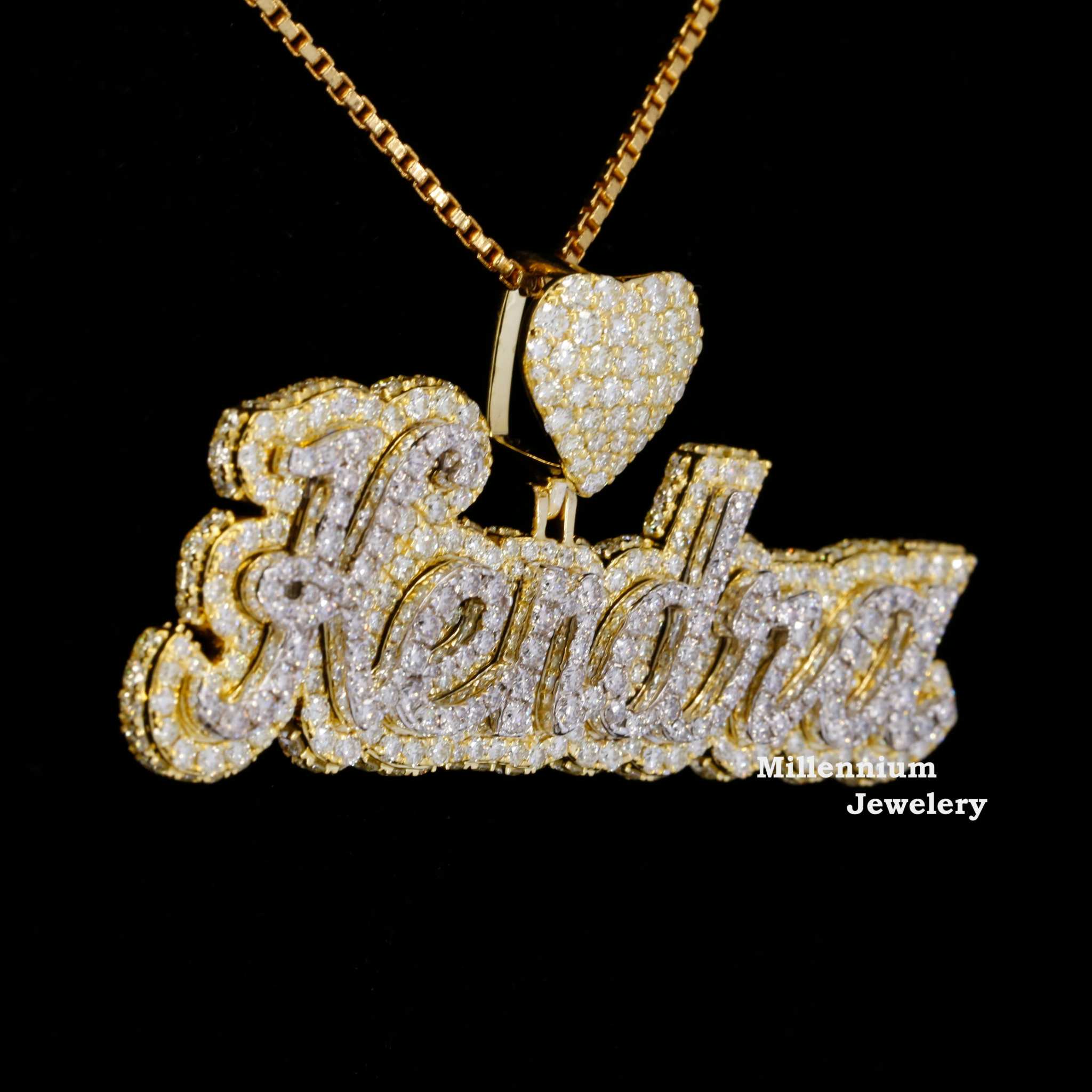 Custom Kendra Name Moissanite Diamond Hip Hop Pendant Second