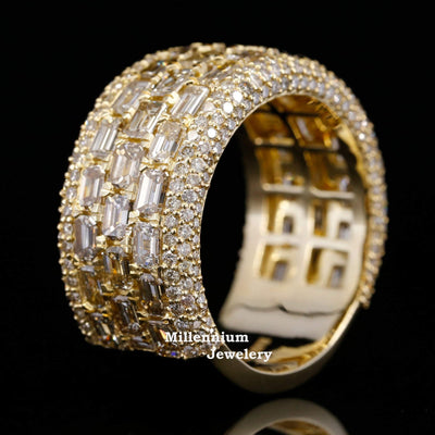 Bulky Fabulous Moissanite Diamond Iced Out Hip Hop Ring Fifth