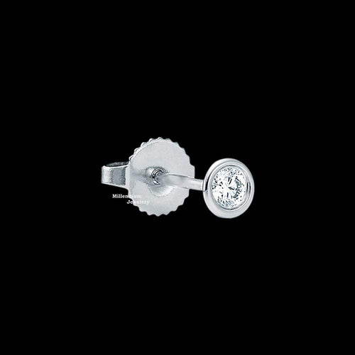 0.30ct Moissanite Stud Earrings Push Back Finding