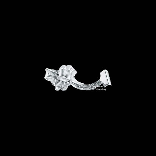 Round Moissanite Climber Earrings For Women