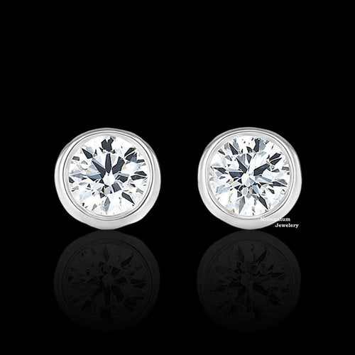 0.30ct Moissanite Stud Earrings Push Back Finding