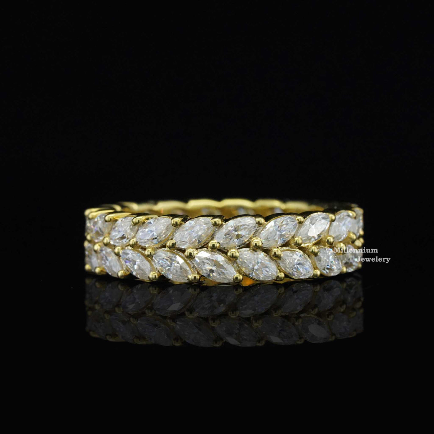 4.5ct Marquise Shape Eternity Moissanite Band