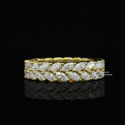 4.5ct Marquise Shape Eternity Moissanite Band