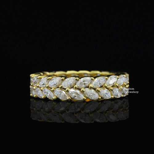 4.5ct Marquise Shape Eternity Moissanite Band