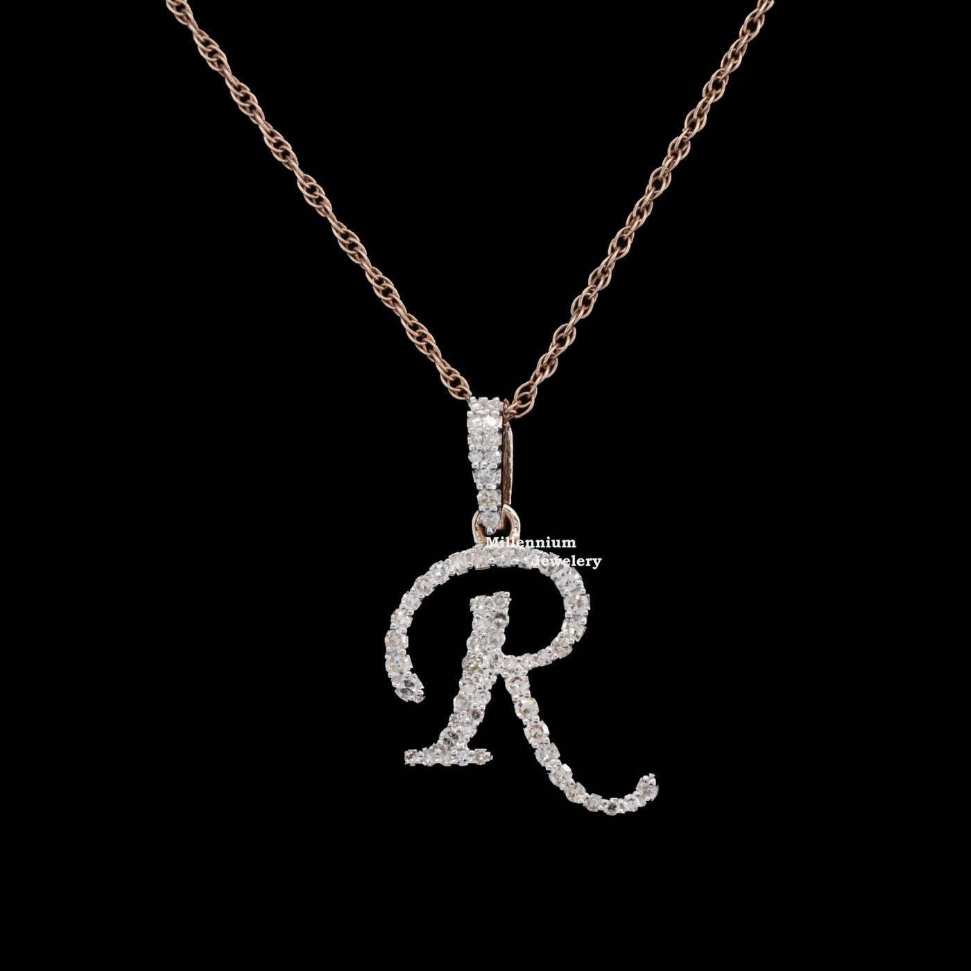 Custom R Initial Moissanite Diamond Iced Out Hip Hop Pendant Forth