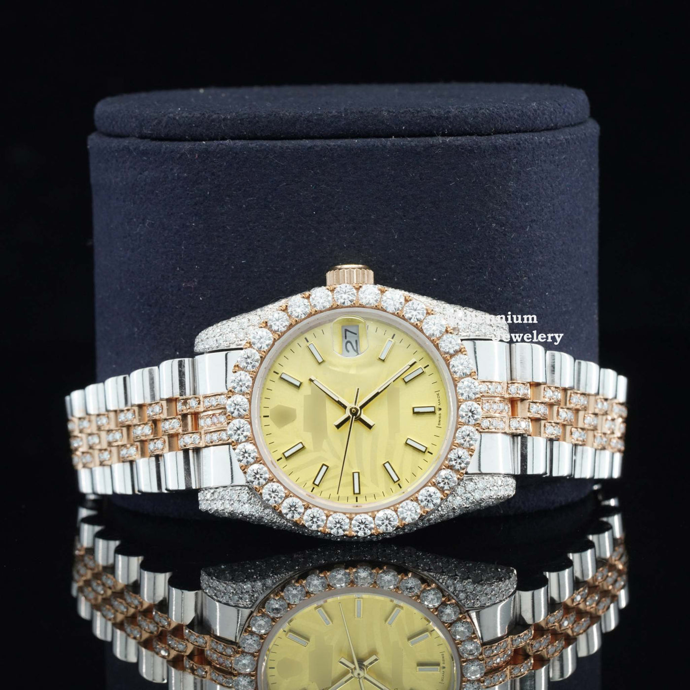 Royal Moissanite Diamond Iced Out Automatic Movement With Big Dial