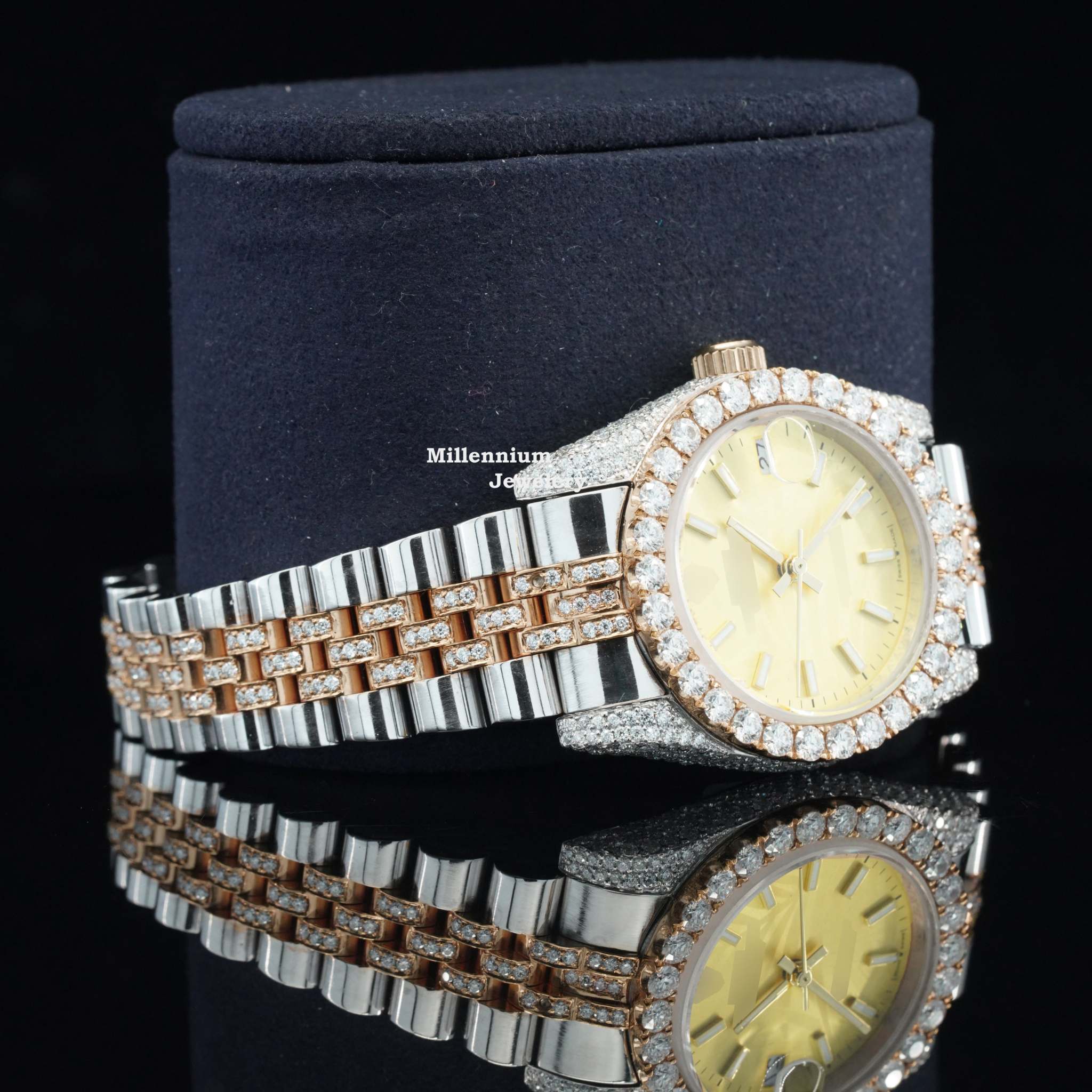Royal Moissanite Watch Iced Out Automatic Movement For Men